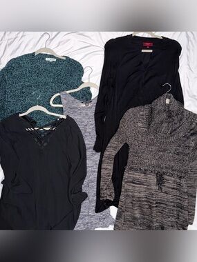 Bundle of Women’s Dresses – Black, Teal, Gray